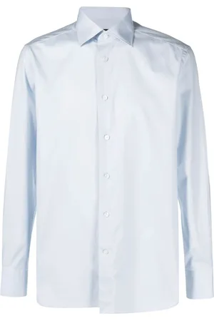 Ermenegildo Zegna Camisa manga larga con cuello italiano