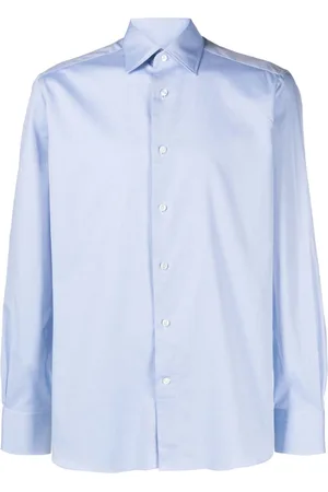 Ermenegildo Zegna Camisa manga larga con cuello italiano