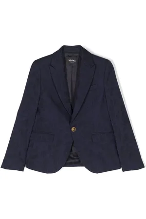 VERSACE Blazer con motivo floral en jacquard