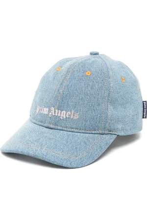 Palm Angels Gorra de mezclilla con logo estampado