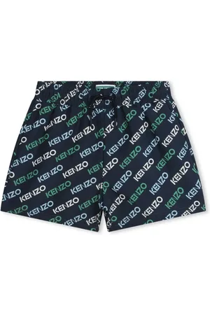 Kenzo Shorts de playa con pretina elástica y logo estampado