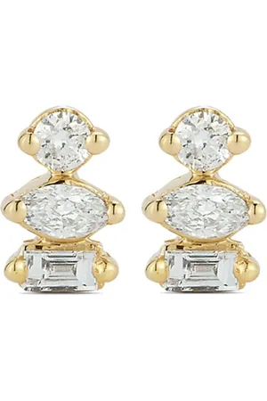 Dana Rebecca Designs Aretes Alexa Jordyn en oro amarillo de 14kt con diamante
