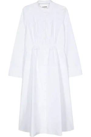 Jil Sander Vestido camisero de popelina