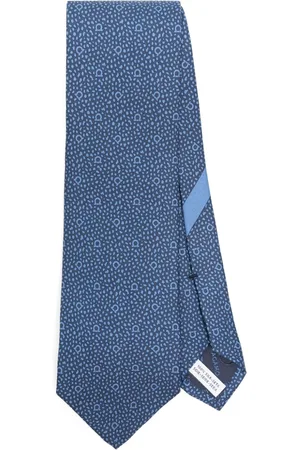 Salvatore Ferragamo Corbata de seda con estampado de lunares