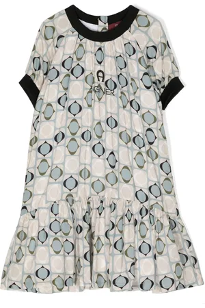 Aigner Vestido con estampado geométrico