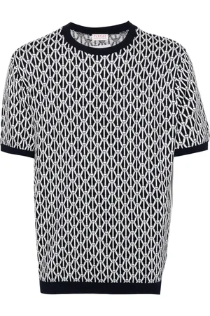 Fursac Playera con motivo de cuerda en jacquard