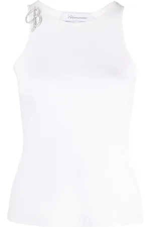 BLUMARINE Camiseta con detalle de broche