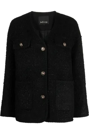 tout a coup Chamarra de tweed con botones