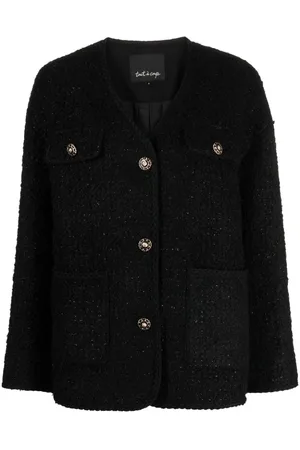 tout a coup Chamarra de tweed con botones
