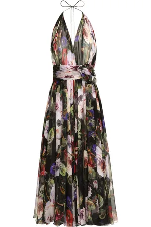 Dolce & Gabbana Vestido de gasa con estampado floral