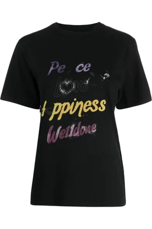 We11 Done Playera con eslogan estampado