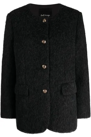 tout a coup Chamarra de tweed con botones