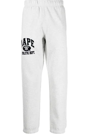 A Bathing Ape Pants con efecto melange y parche del logo