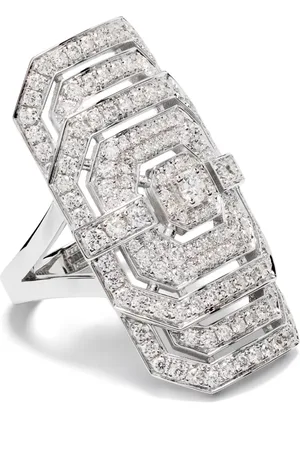 Statement Anillo de coctel Ring My Way XXL en plata de ley con diamante