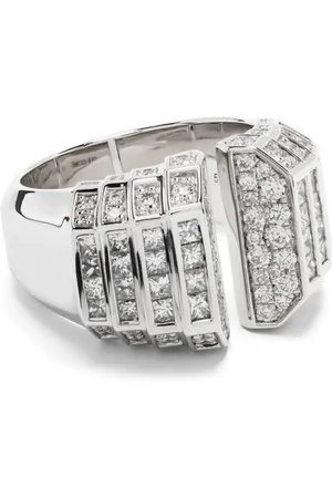 Statement Anillo de coctel Significingful Beauties #4 en plata de ley con diamante
