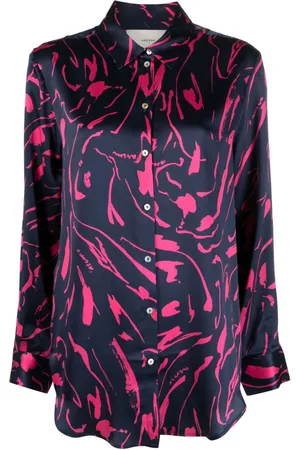 ASCENO Camisa de seda estilo pijama London