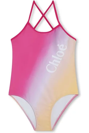 Chloé Traje de baño con logo estampado y efecto sombreado