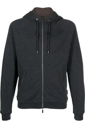 MOORER Hoodie con cierre