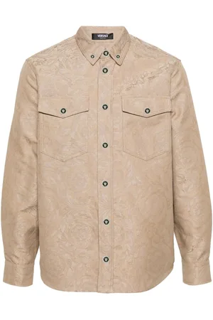 VERSACE Camisa con motivo Barocco en jacquard