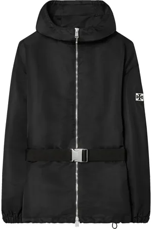 Tory Burch Chamarra con capucha y aplique del logo