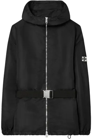 Tory Burch Chamarra con capucha y aplique del logo