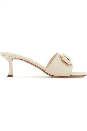 Salvatore Ferragamo Mules con lazo doble y tacón de 55mm