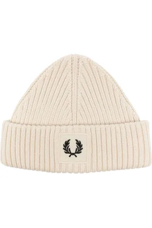 Fred Perry Gorro tejido de canalé con aplique del logo
