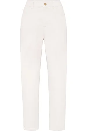 Brunello Cucinelli Jeans rectos con cadena Monili