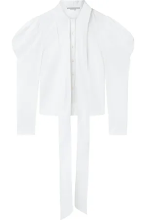 Stella McCartney Camisa con mangas farol y moño en el cuello