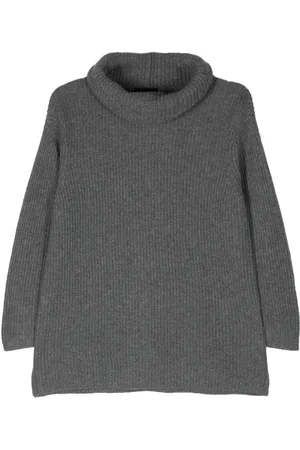 Emporio Armani Suéter tejido de canalé con cuello vuelto