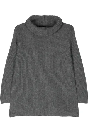 Emporio Armani Suéter tejido de canalé con cuello vuelto