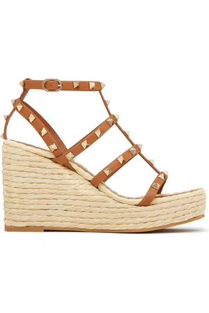 VALENTINO GARAVANI Alpargatas Rockstud con cuña de 95mm