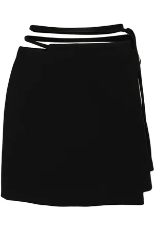 Sportmax Falda corta drapeada con diseño asimétrico