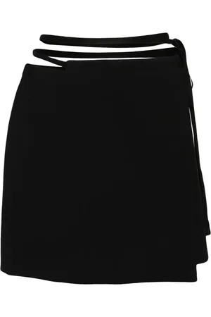 Sportmax Falda corta drapeada con diseño asimétrico