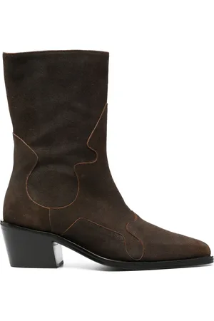 ECKHAUS LATTA Botines de gamuza con cierre y tacón de 70mm