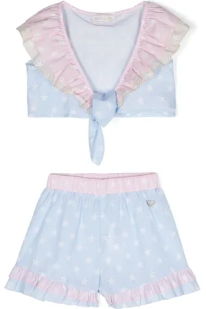 MONNALISA Set de shorts con volantes y estrellas estampadas