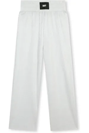 DKNY Pantalones anchos con aplique del logo