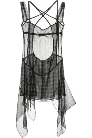KNWLS Vestido semitraslúcido con anilla en D
