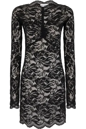 Paco rabanne Vestido corto con encaje floral