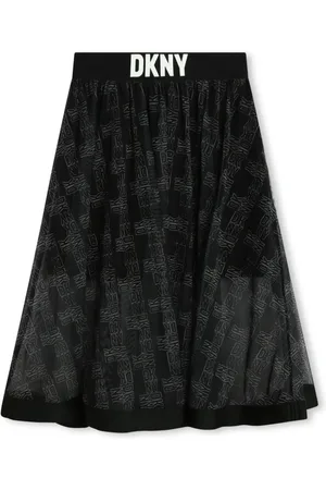 DKNY Falda con pretina elástica y monograma estampado