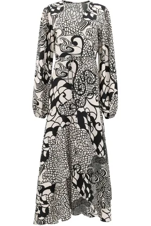 ALEXIS Vestido midi Zarela con estampado abstracto