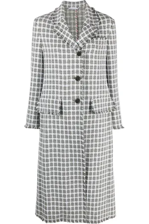 Thom Browne Abrigo con motivo de cuadros