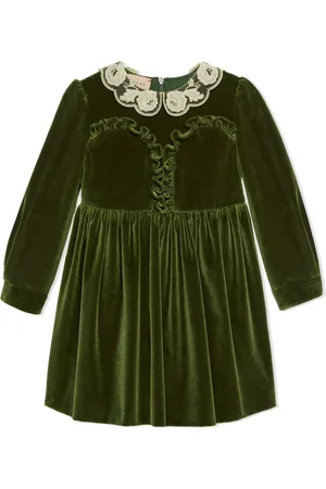 Gucci Vestido con ribete de encaje