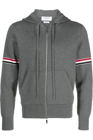 Thom Browne Hoodie a rayas con cierre