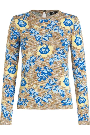 Etro Top con motivo floral en jacquard