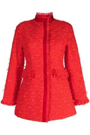SHIATZY CHEN Chamarra de tweed con cuello alto