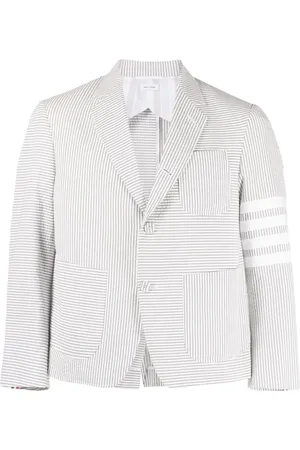 Thom Browne Blazer con rayas estampadas y botones