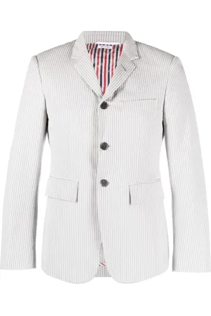 Thom Browne Blazer de tejido seersucker con motivo de rayas