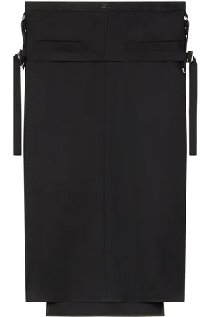 Courrèges Falda midi con paneles
