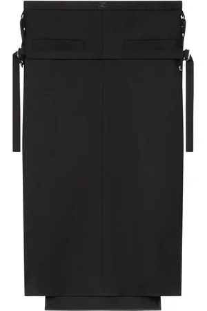 Courrèges Falda midi con paneles